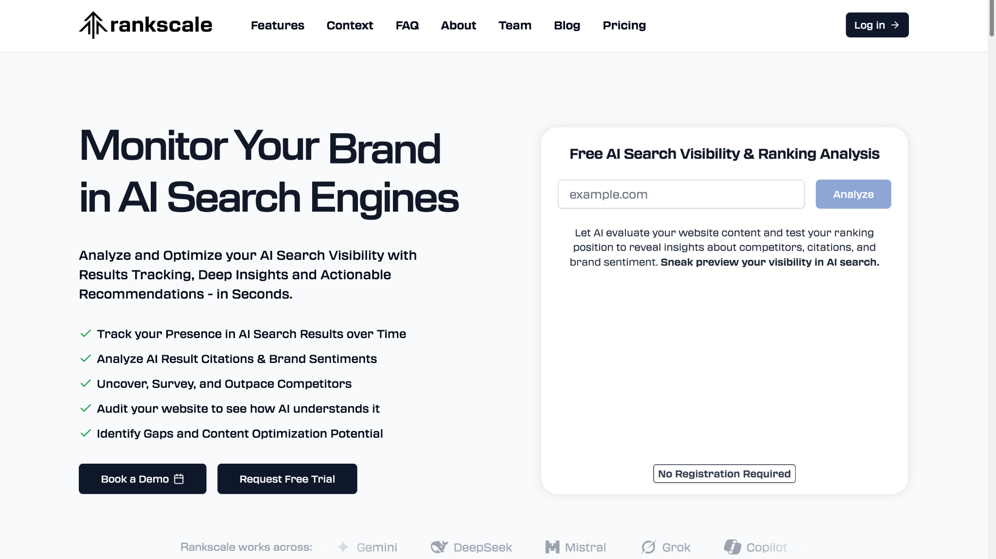 Rankscale: AI search visibility tracking tool