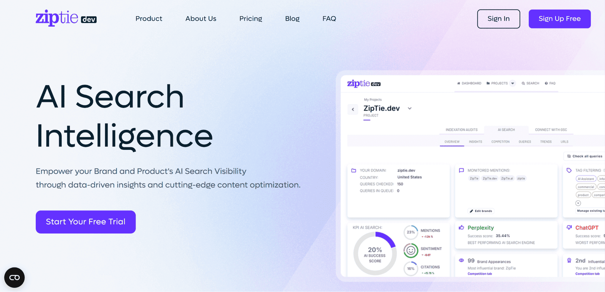 ZipTie.dev ZipTie.dev website main page