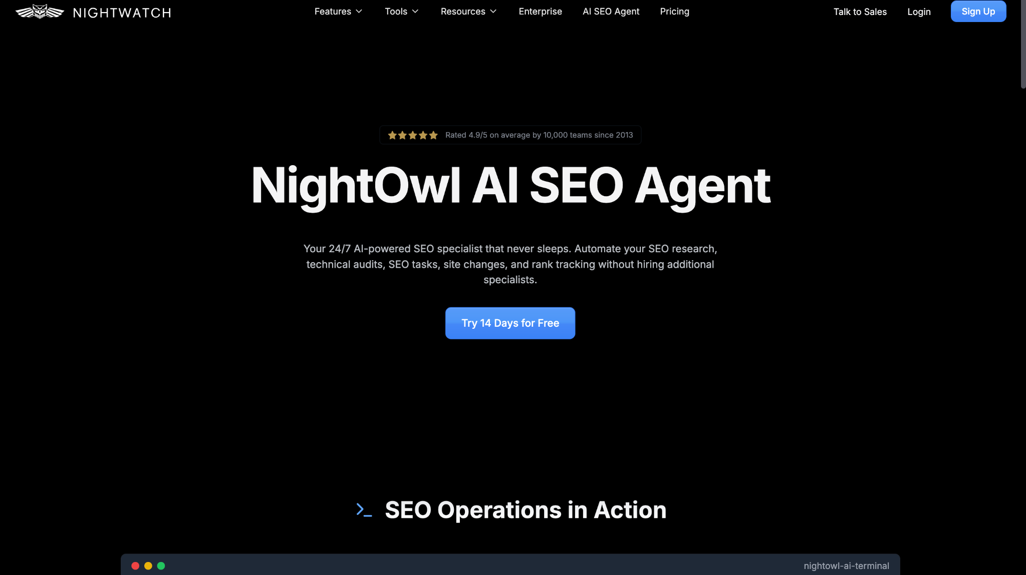 Nightwatch—a cheaper alternative to Peec AI