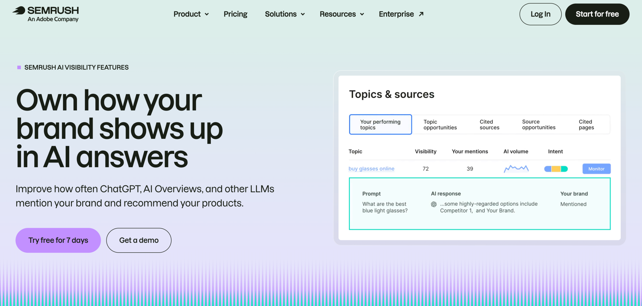 Semrush home page