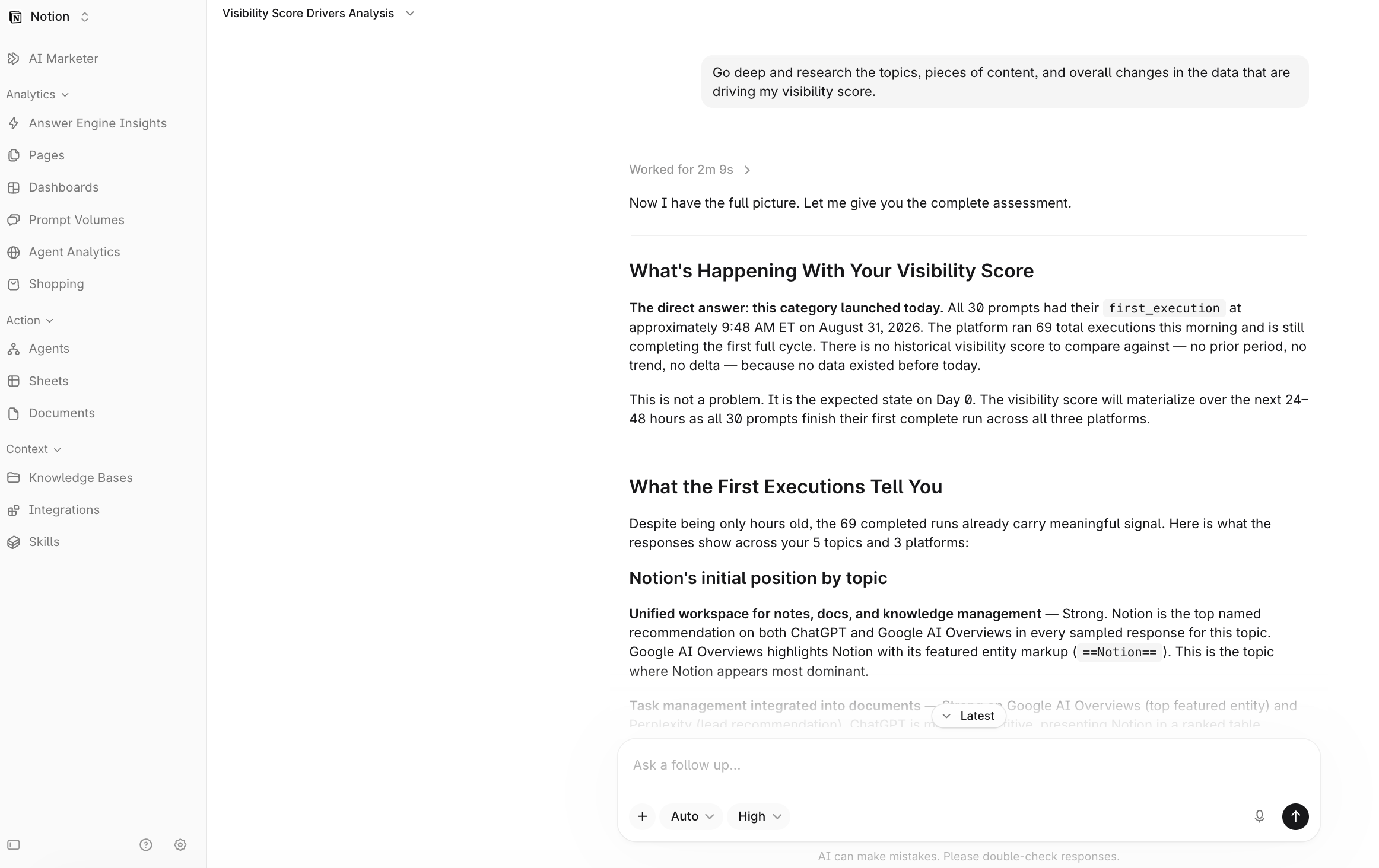 Try AI Marketer in Profound AI Marketer in Profound