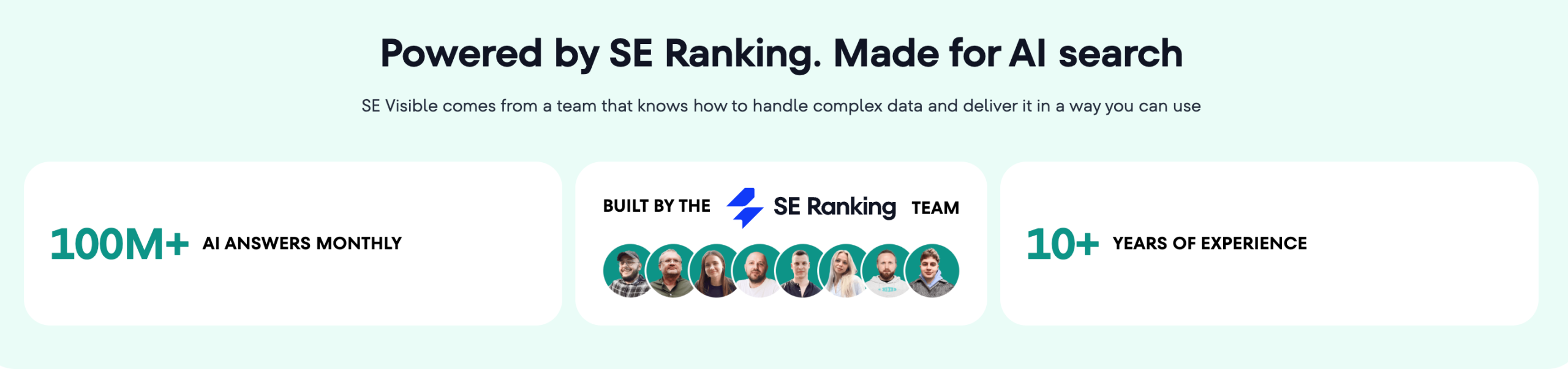 SE Visible is built by SE Ranking SE Visible by SE Ranking