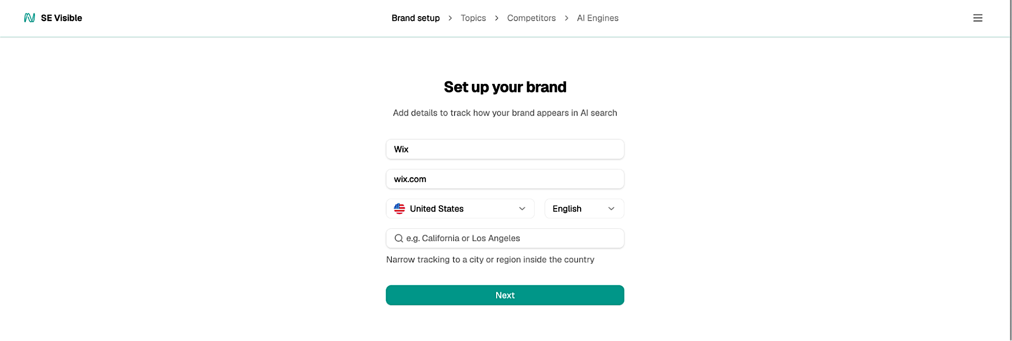 Setting up brand in SE Visible Brand setup in SE Visible